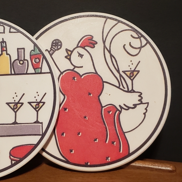 hens and roosters coasters - Picture 5 of 8